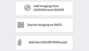 Ingest images from PACs, CD or other media directly 