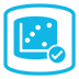 Graph icon with checkmark