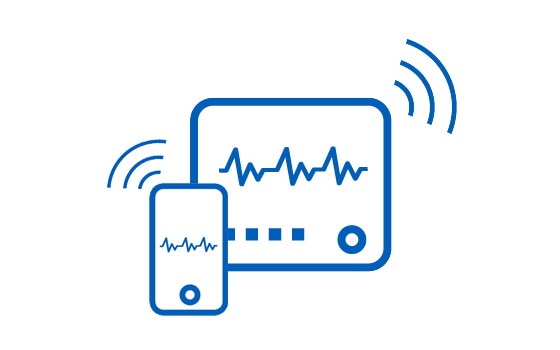 Patient monitor screen icon.
