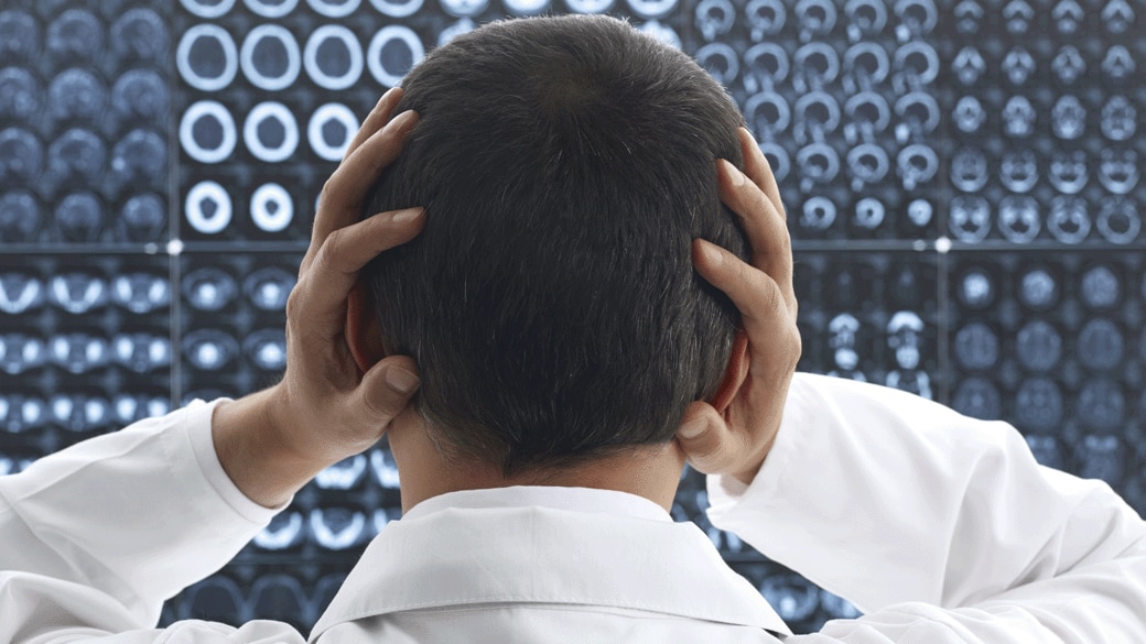 Radiologist overwhelmed with medical images
