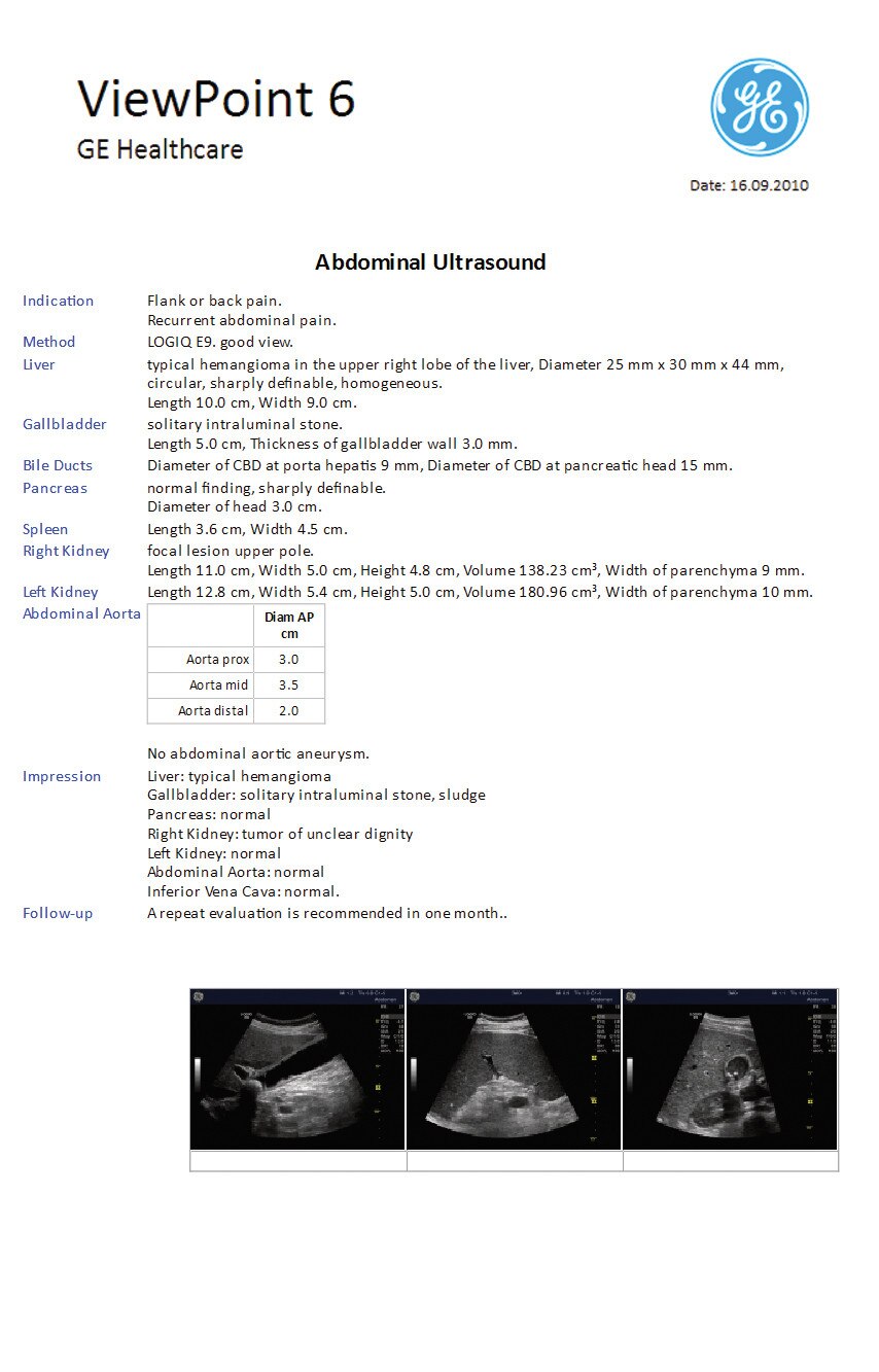 Electronic Sonographer Worksheet
